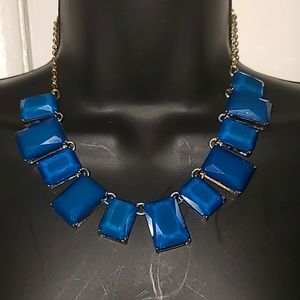 Blue stone statement necklace